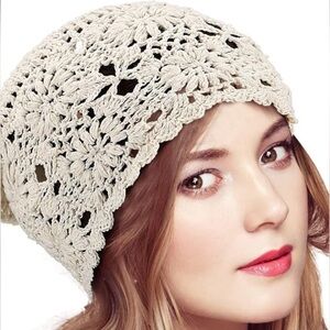 CROCHETED BEANIE | Natural 100% Cotton